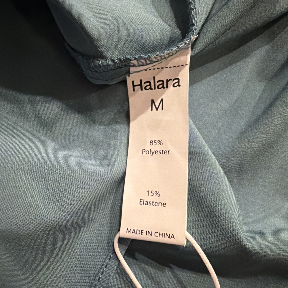 Halara Breezeful™ V Neck Crossover Top High Low Quick Dry In‎ Stone Blue Medium - Picture 8 of 12